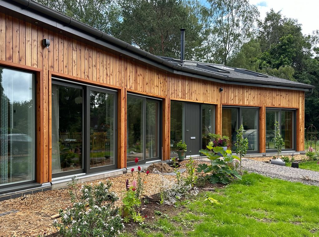 External View of new energy efficient house
