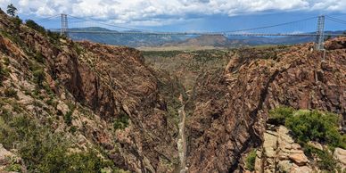 view of the royal gorge in colorado