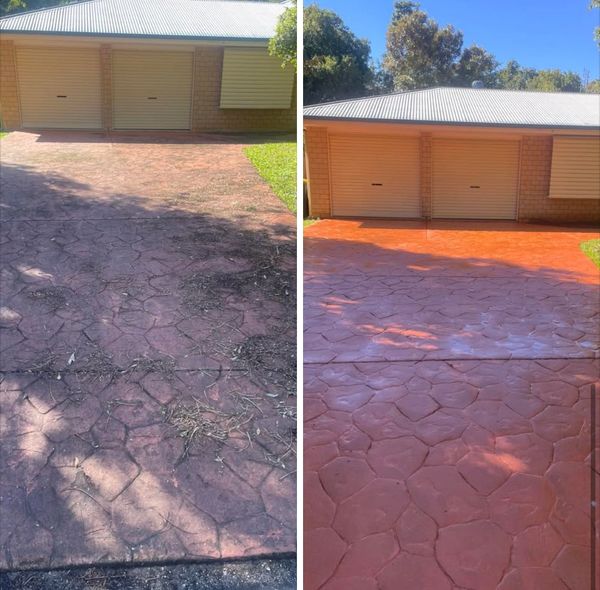 Pressure Wash Driveway in Wombye