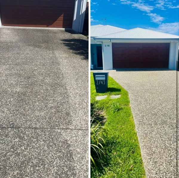 Pressure Wash Driveway in Meridan Plains