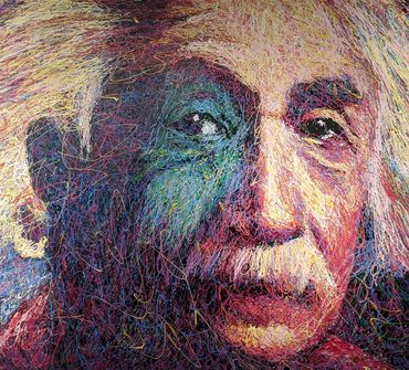 Portraiture of albert einstein,
