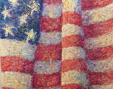 Portraiture of American Flag