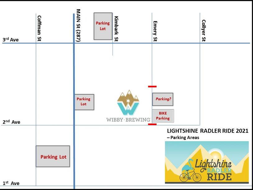 Lightshine Radler Ride Parking Map 2021