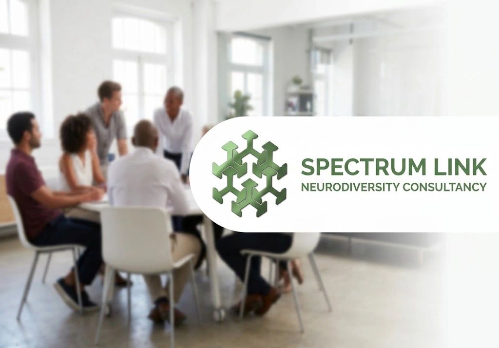 Team meeting at Spectrum Link Neurodiversity Consultancy.