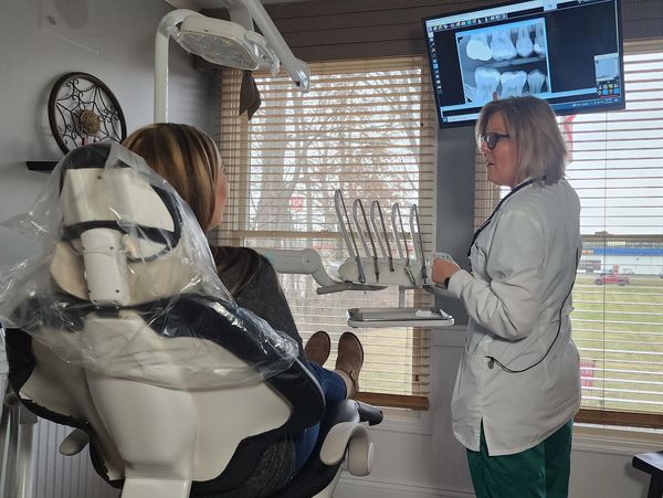 Dr. Durbin working with cosmetic dental patient
