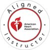 Logo of American Heart Association Aligned Instructor badge.