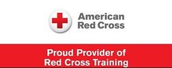 American Red Cross logo with training provider message.