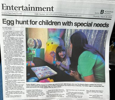 Grants Pass Daily Courier all inclusive egg hunt for children and families of all abilities