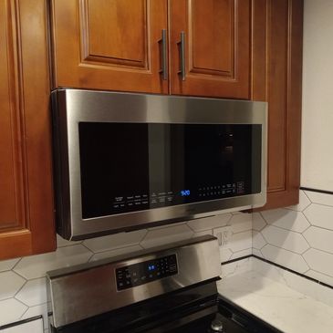 built in microwave install