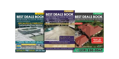 Three best deals books advertising local home and landscaping services.