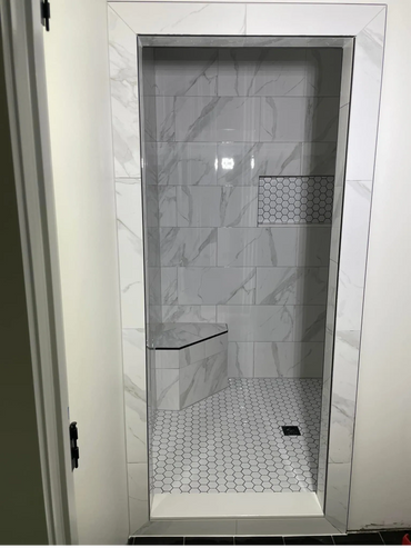New Construction Custom Tile Shower Installation