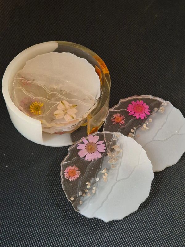 Resin Cup coasters set
