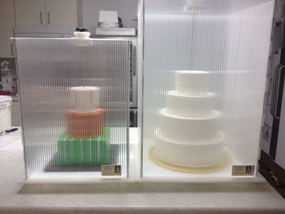  Medium  and large sized Cake Safe.  
 The best and safest way to transport a tiered cake.