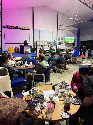 Members enjoying food and drinks @FlightLoungecafe