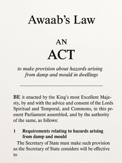 An image of a document containing the text of an act of parliament