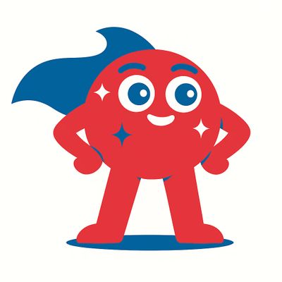 red and blue superhero character