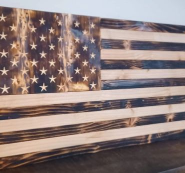 US Flag, rustic, wooden flag