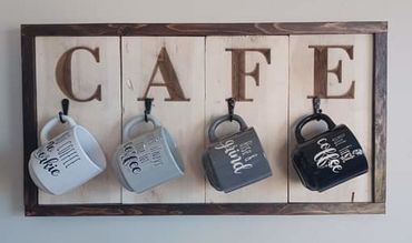 Wall Art, Cafe, cafe cup, coffee, home, wooden, rustic,