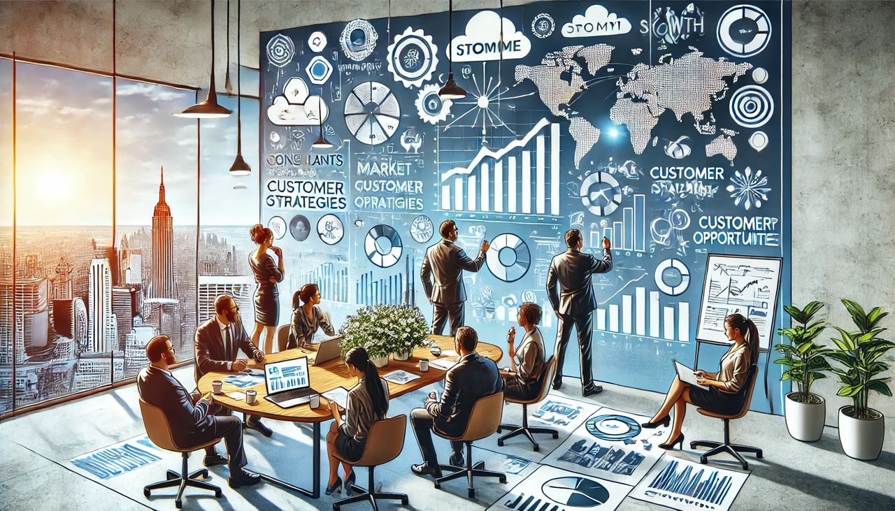 Group Discussing Growth Strategy for Venture Backed Startups Group Discussing Growth Strategy for Venture Backed Startups