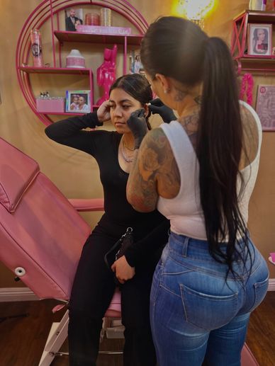 Ear piercings, dermal piercings , industrial piercings, tooth gems