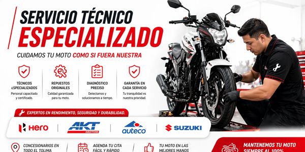 Servicio técnico especializado para motos con técnicos certificados y repuestos originales.