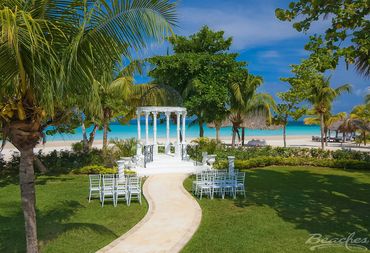 Oceanfront wedding gazebo