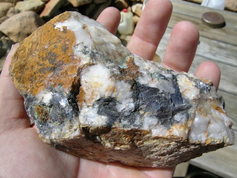 Super high grade commercial sulfide ore. Galena, Chalcopyrite, Gold, Silver, Etc.