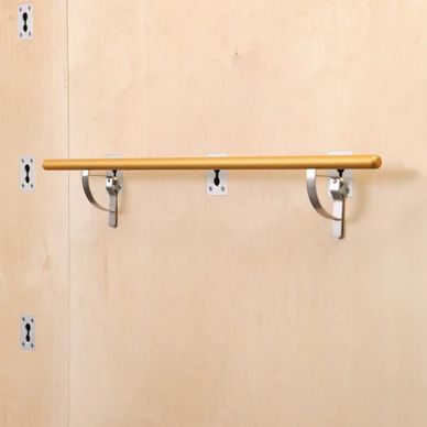 Wall bars provide a solid anchor of support of the limbs or for traction.