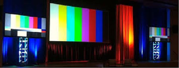 Professional Sounds offers video screens and digital video projector rentals.