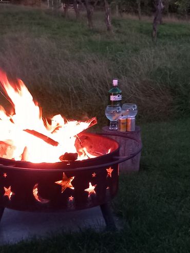 gin  and firepit.