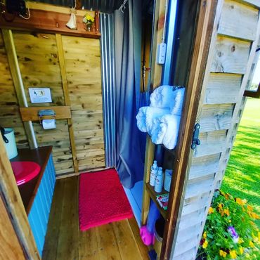 cute hut with shower and toilet
