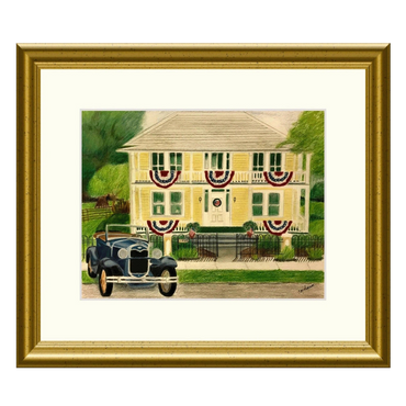 Painting of a historic home in Eau Gallie, Florida.