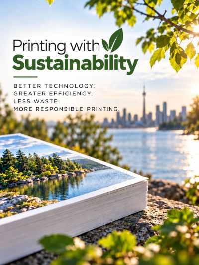 Sustainable printing promoting better technology and less waste.