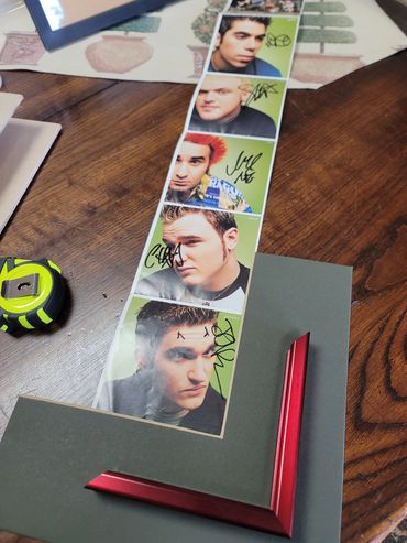 custom framed photos of cover band layout