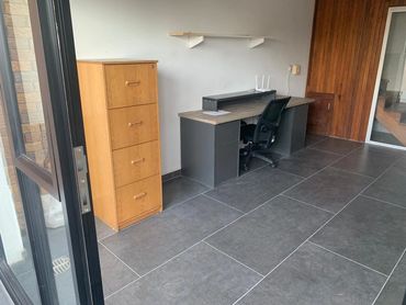 Inside tiling work completed for a renovation.