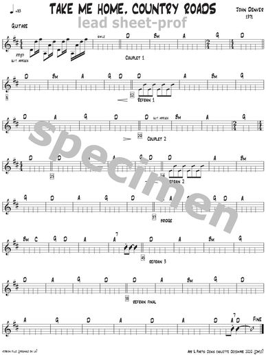 Lead sheet pour répétitions