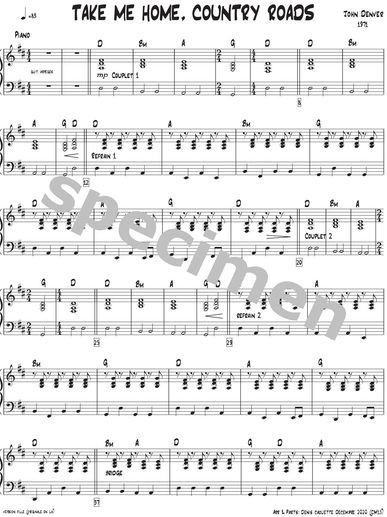 Un piano facile d'approche que vous pouvez élaborer si votre élève est plus avancé.