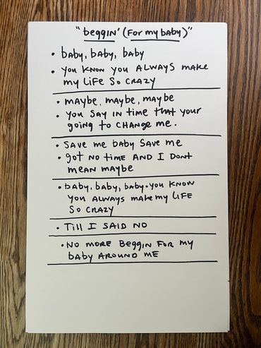 “Beggin’ (For My Baby)” Lyrics 