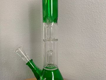 12in double dome percolated bong .