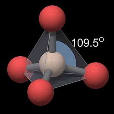 Model of a quartz molecule.