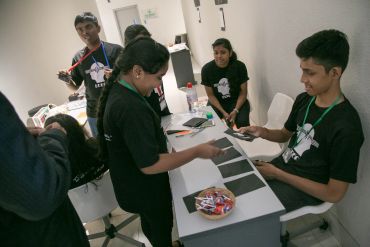 Students participating in the games organised by the students of Donason Deen Education Centre