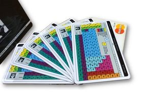 Credit card sized PVC Pocket periodic table of elements by Donason Deen Education Centre 