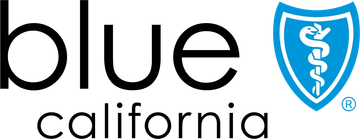 Blue Cross Blue Shield logo with snake and staff symbol.