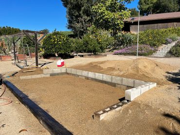 retaining wall for playground
