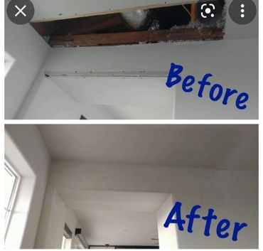 Drywall before and after