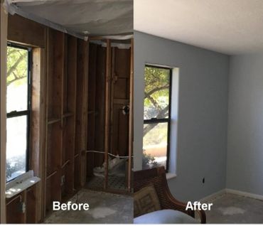 Drywall before and after pics