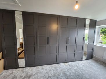 Perfected floor to ceiling PAX wardrobe combination, one of the ikea units bespoked to your desire, 
