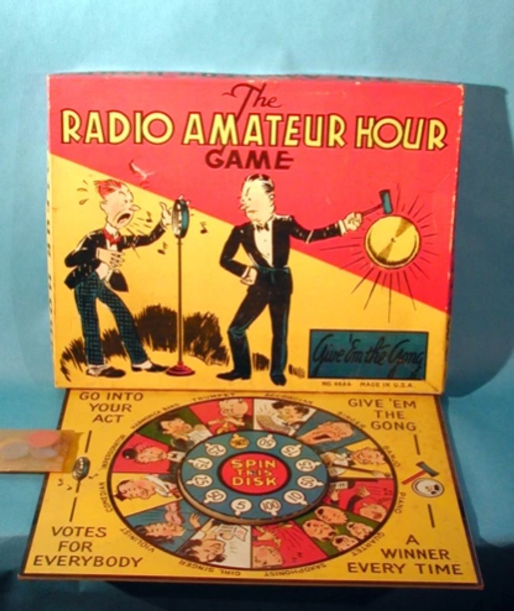 Amateur Hour” Home Board Games
Popular In The 1930’s & 1940’s
