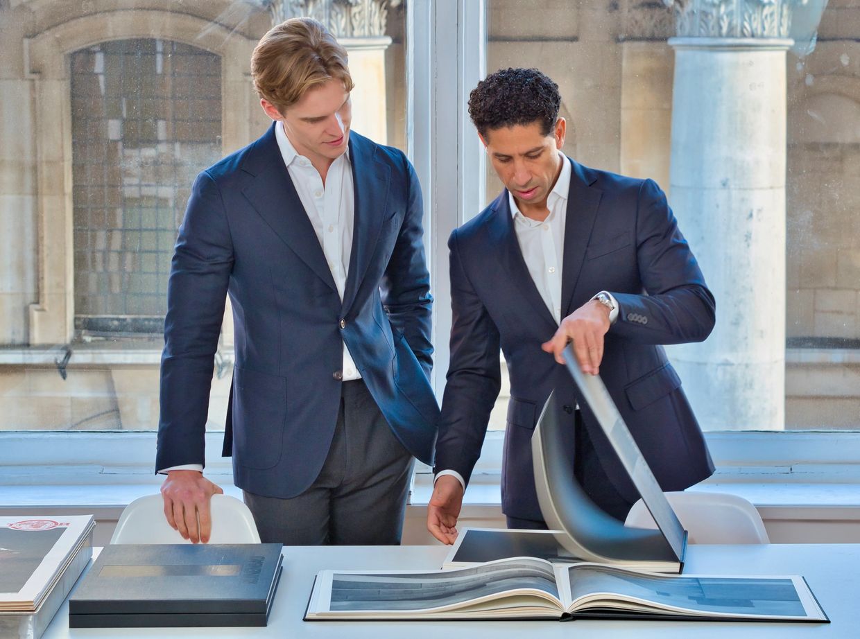 Professional lifestyle photo of business partners working together