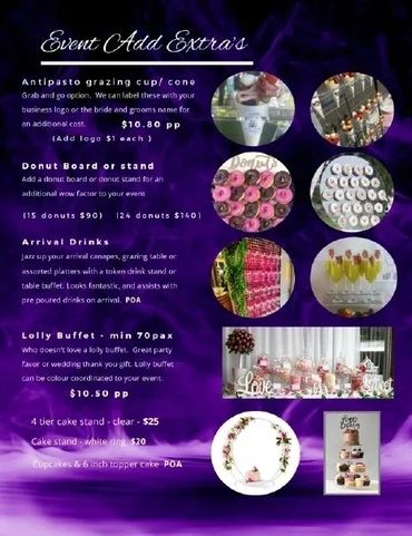 Pricing and packages with photo grid